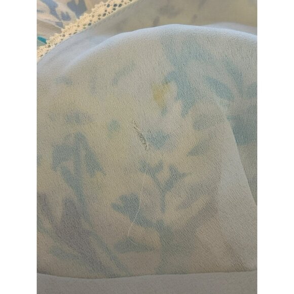 Y2K Vintage Ann Taylor Yellow Blue Silk Baby Doll Floral Slip Dress 2P Coachella - Picture 8 of 8